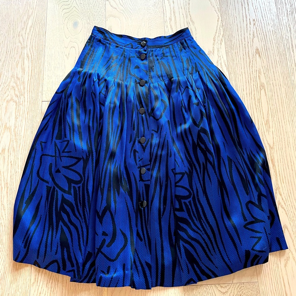 Vintage Valentino Silk Midi Skirt
